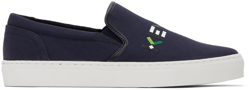 Kenzo Navy Skate Slip-On Sneakers