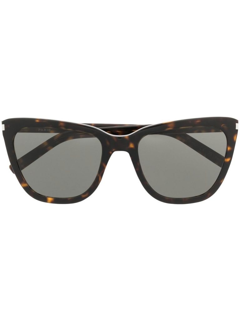 Saint Laurent Eyewear Tortoiseshell oversized sunglasses