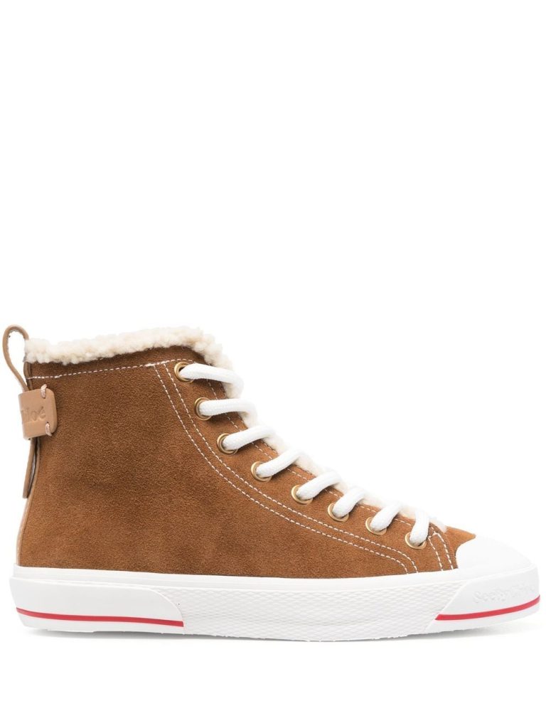 See by Chloé high-top shearling lined sneakers