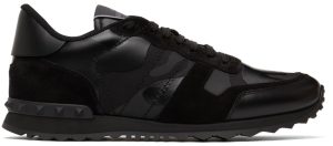 Valentino Garavani Black Rockrunner Sneakers