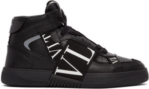 Valentino Garavani Black VL7N Mid-Top Sneakers