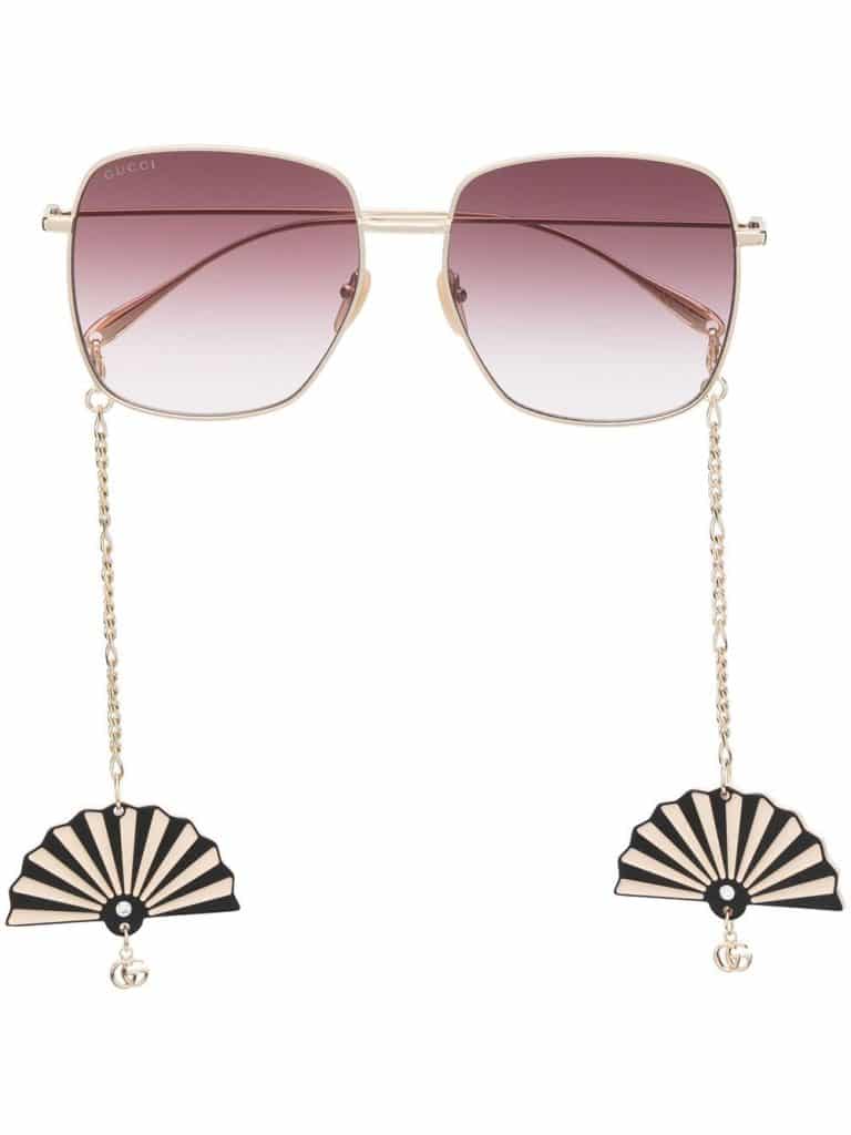Gucci Eyewear embellished oversized sunglasses