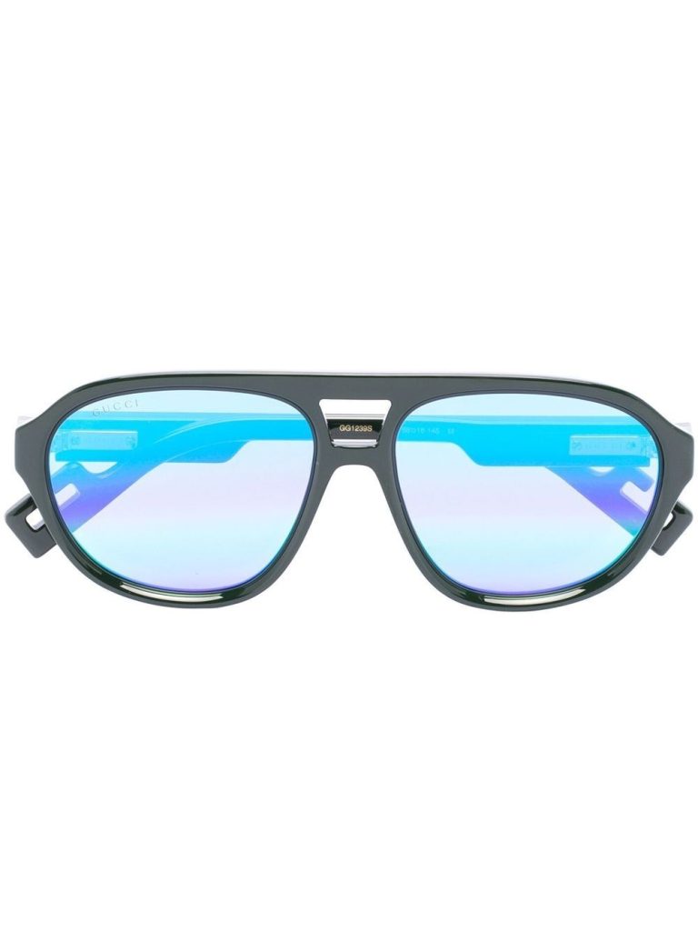 Gucci Eyewear mirrored pilot-frame sunglasses