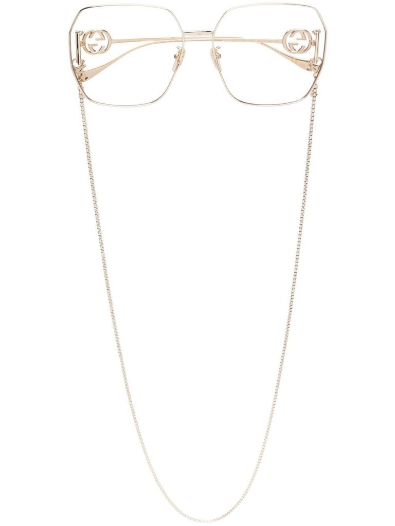 Gucci Eyewear neck-chain logo-plaque sunglasses