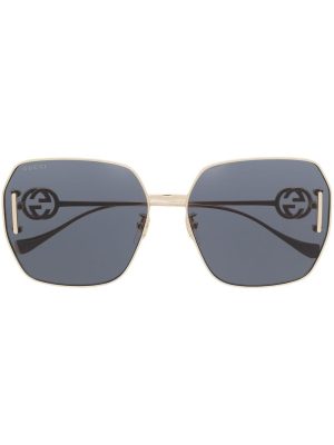 Gucci Eyewear oversized-frame logo-plaque sunglasses