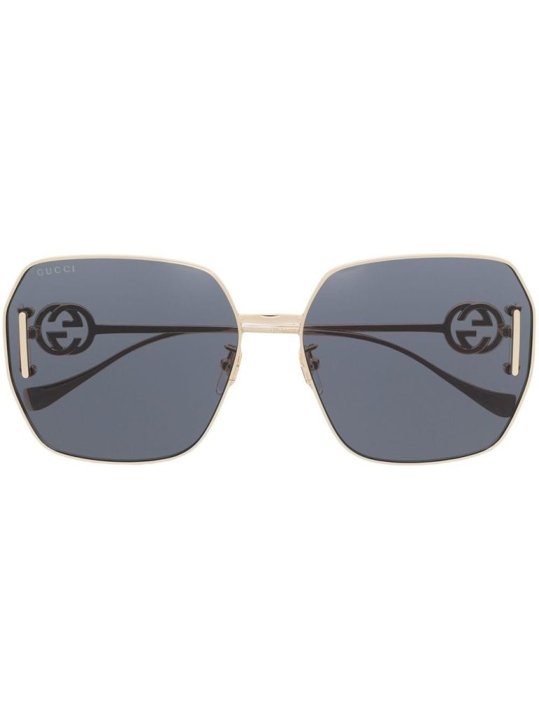 Gucci Eyewear oversized-frame logo-plaque sunglasses