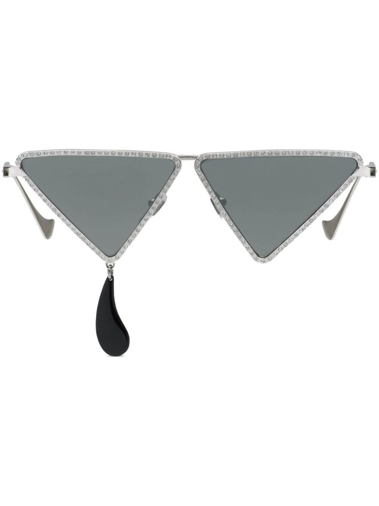 Gucci Eyewear rhinestone-embellished geometric sunglasses