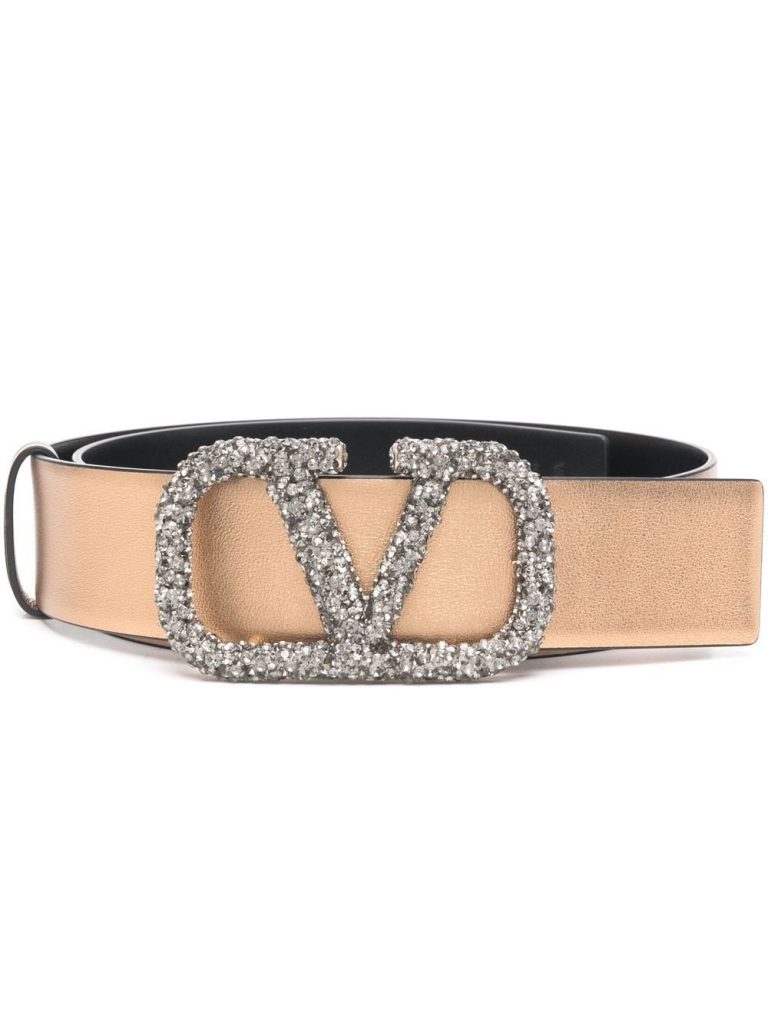 Valentino Garavani embellished VLogo reversible belt