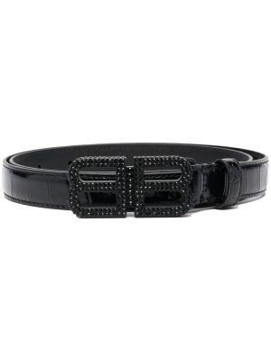 Balenciaga BB Hourglass embossed leather belt