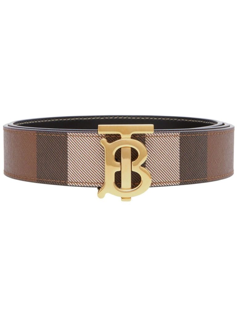 Burberry reversible monogram buckle check belt