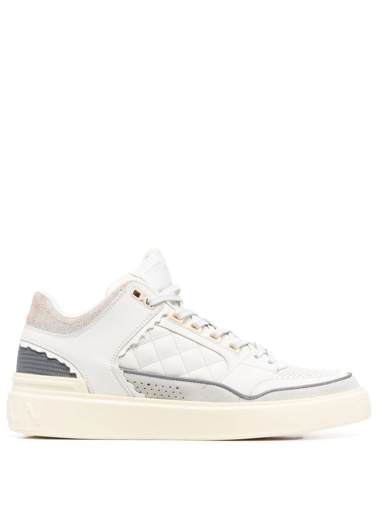 Balmain quilted panelled sneakers