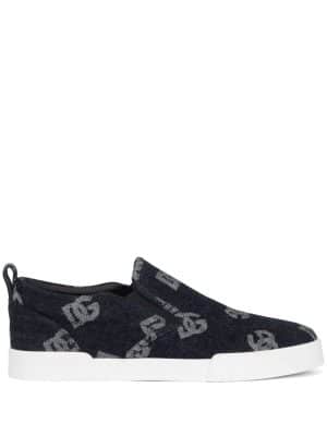 Dolce & Gabbana monogram jacquard slip-on sneakers