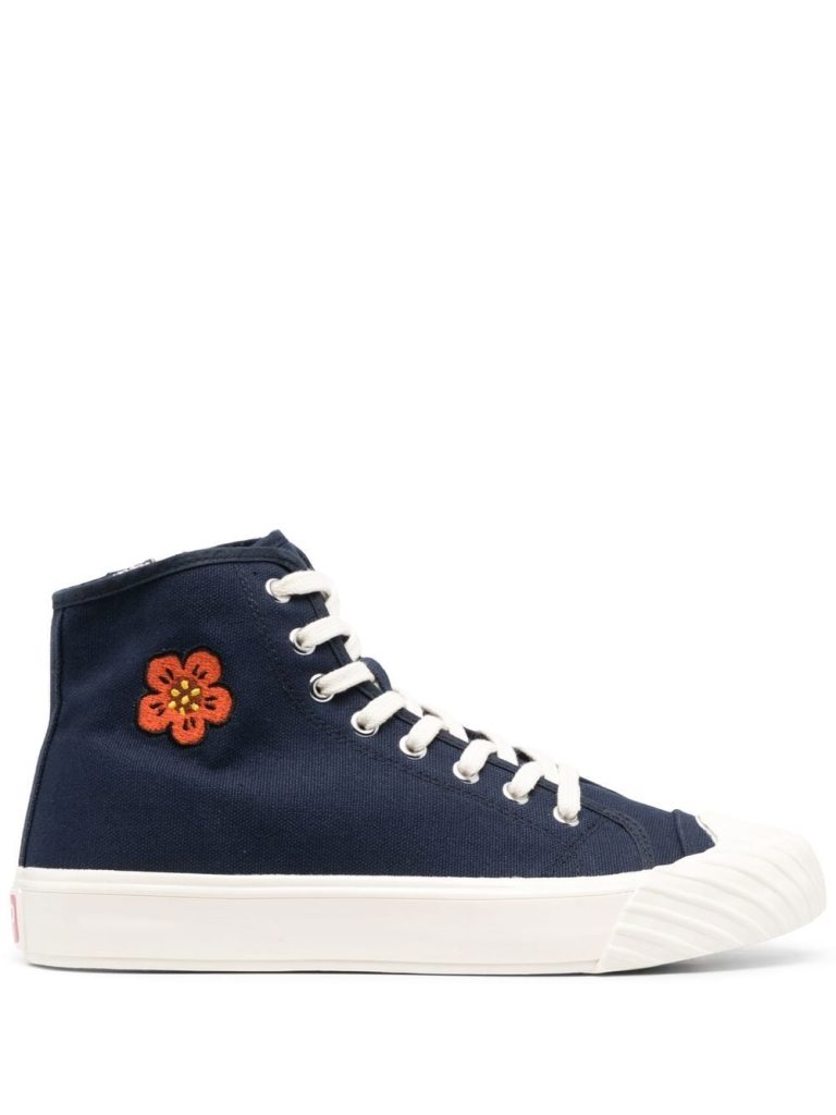 Kenzo floral-patch high-top sneakers