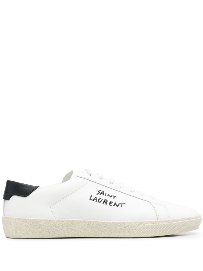 Saint Laurent logo-embroidered low-top sneakers