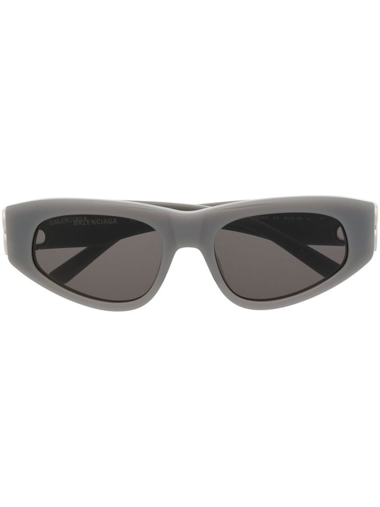 Balenciaga Eyewear logo-plaque biker sunglasses