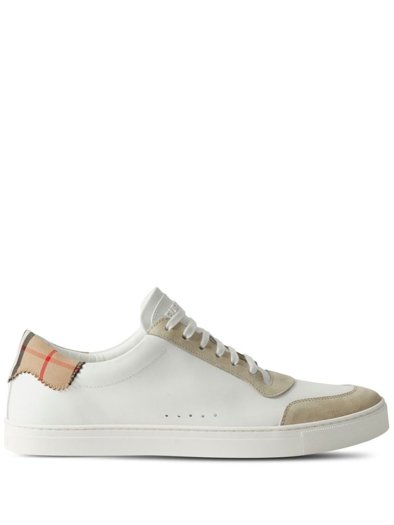 Burberry House Check-print leather sneakers