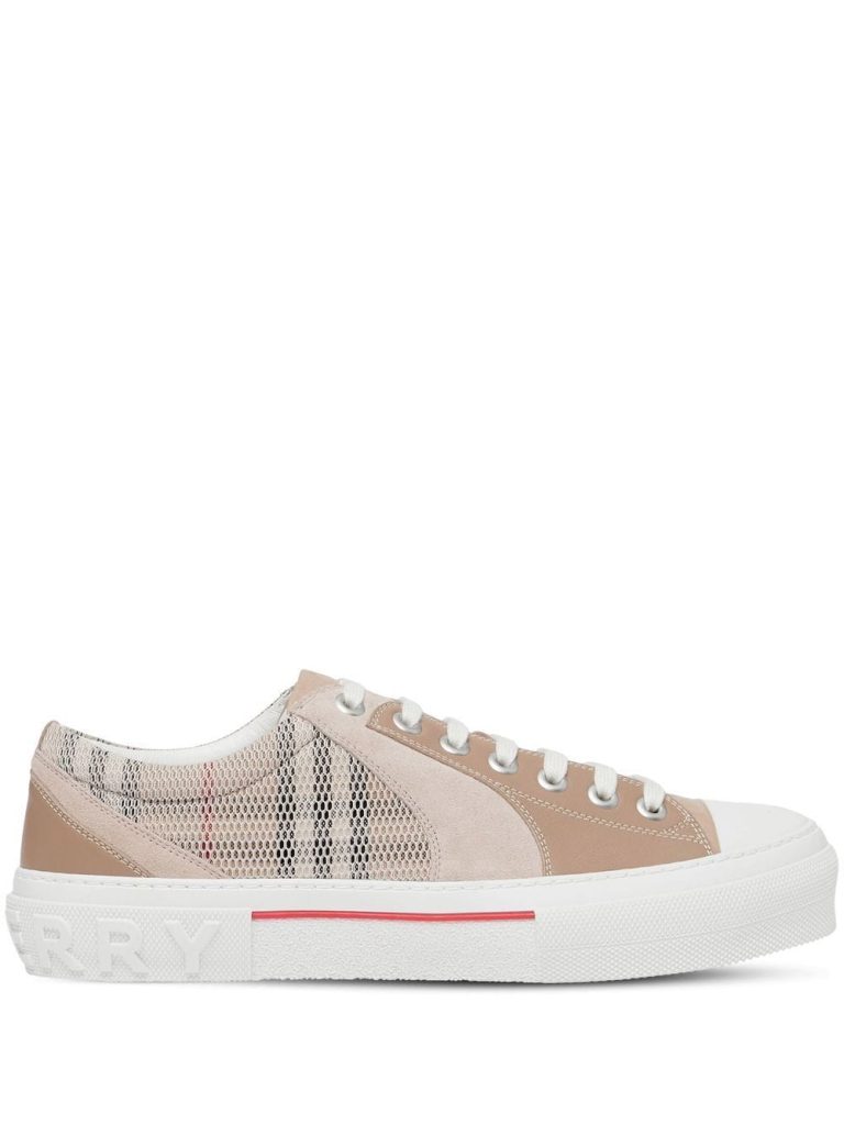 Burberry Vintage Check mesh suede sneakers