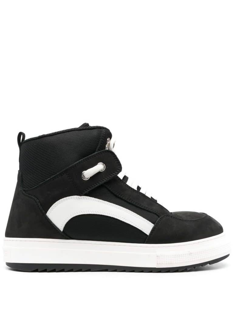 Dsquared2 two-tone high-top sneakers