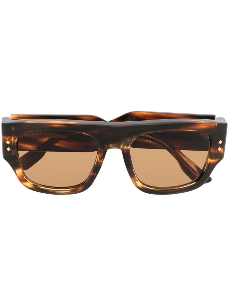 Gucci Eyewear logo-lettering square-frame sunglasses