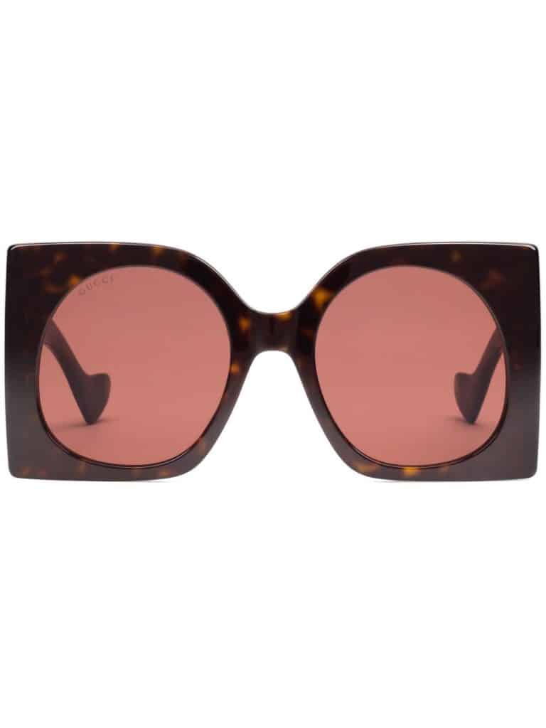 Gucci Eyewear tortoiseshell-effect square-frame sunglasses
