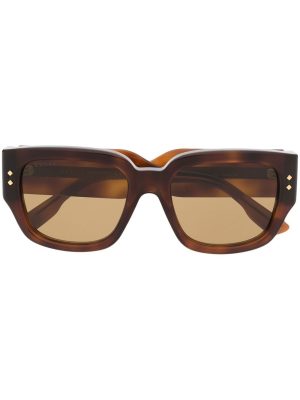 Gucci Eyewear tortoiseshell logo-arm sunglasses