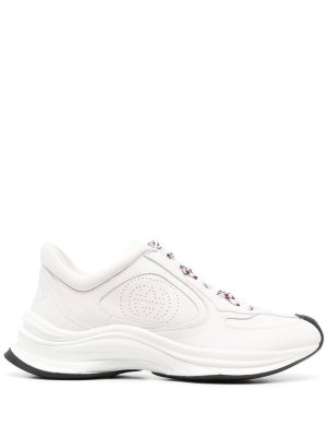 Gucci perforated-logo lace-up sneakers