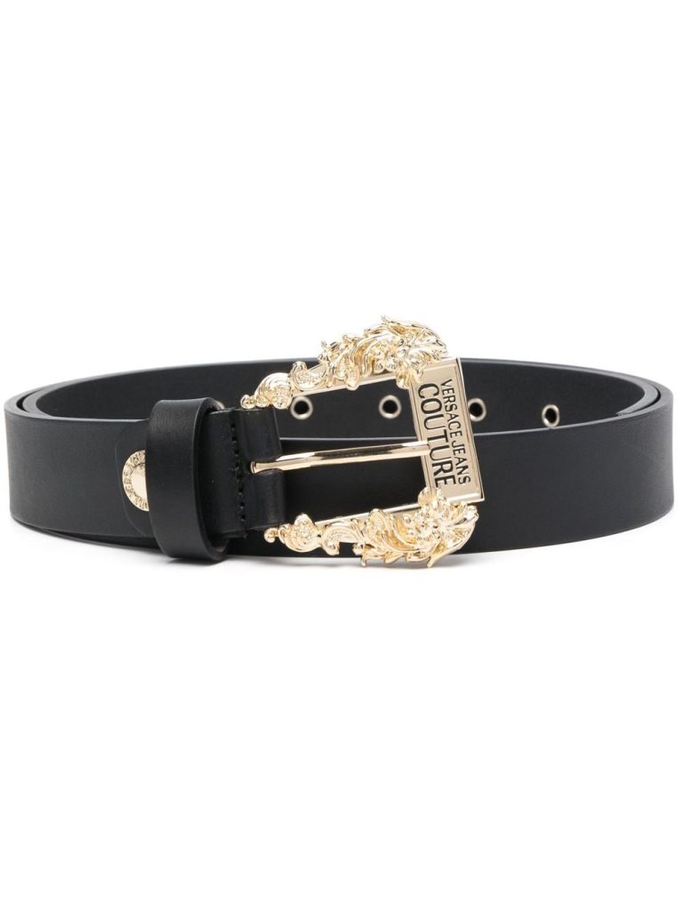 Versace Jeans Couture Baroque-buckle leather belt