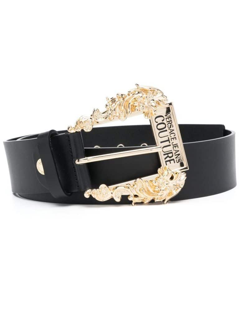 Versace Jeans Couture logo embellished buckle belt