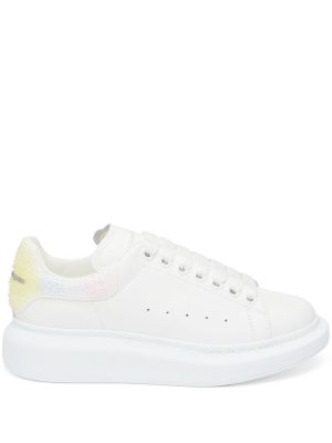 Alexander McQueen crystal-embellished leather sneakers