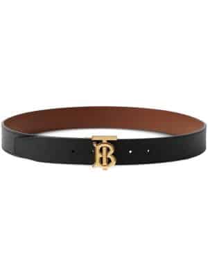 Burberry reversible monogram-buckle leather belt