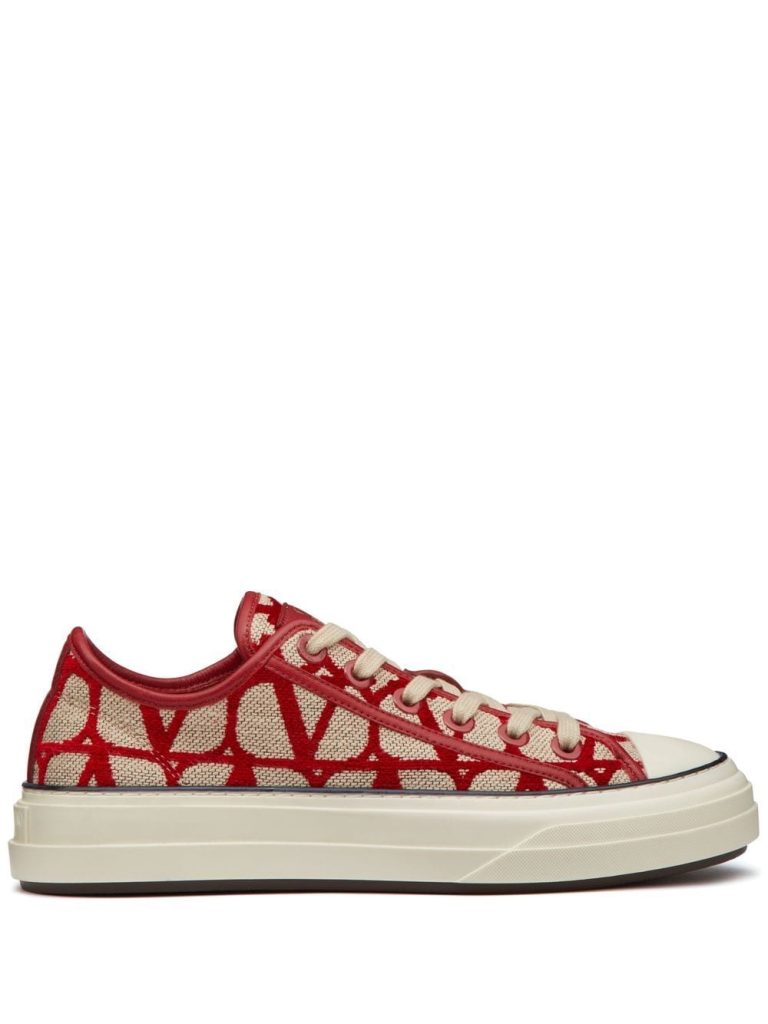 Valentino Garavani monogram-pattern lace-up sneakers