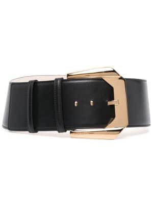 Versace engraved-logo leather belt