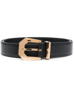 Versace geometric buckle leather belt
