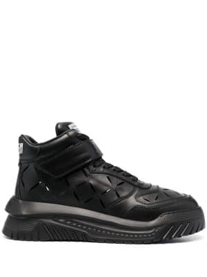 Versace high-top leather trainers