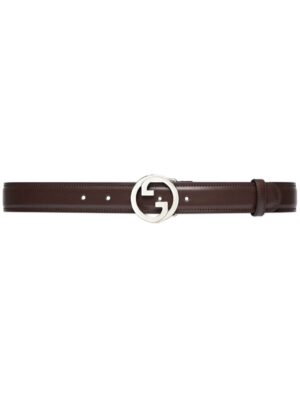 Gucci Blondie logo-plaque leather belt