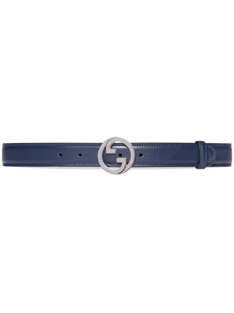 Gucci Blondie logo-plaque leather belt