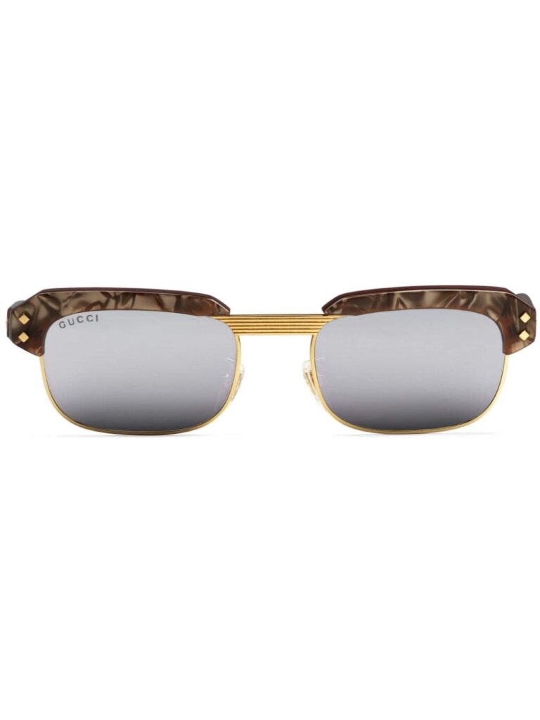 Gucci Eyewear logo-lettering rectangular-frame sunglasses