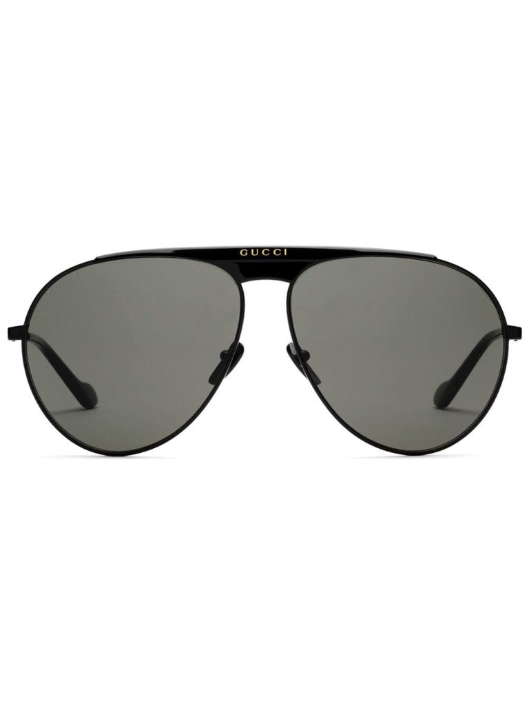 Gucci Eyewear logo-plaque pilot-frame sunglasses