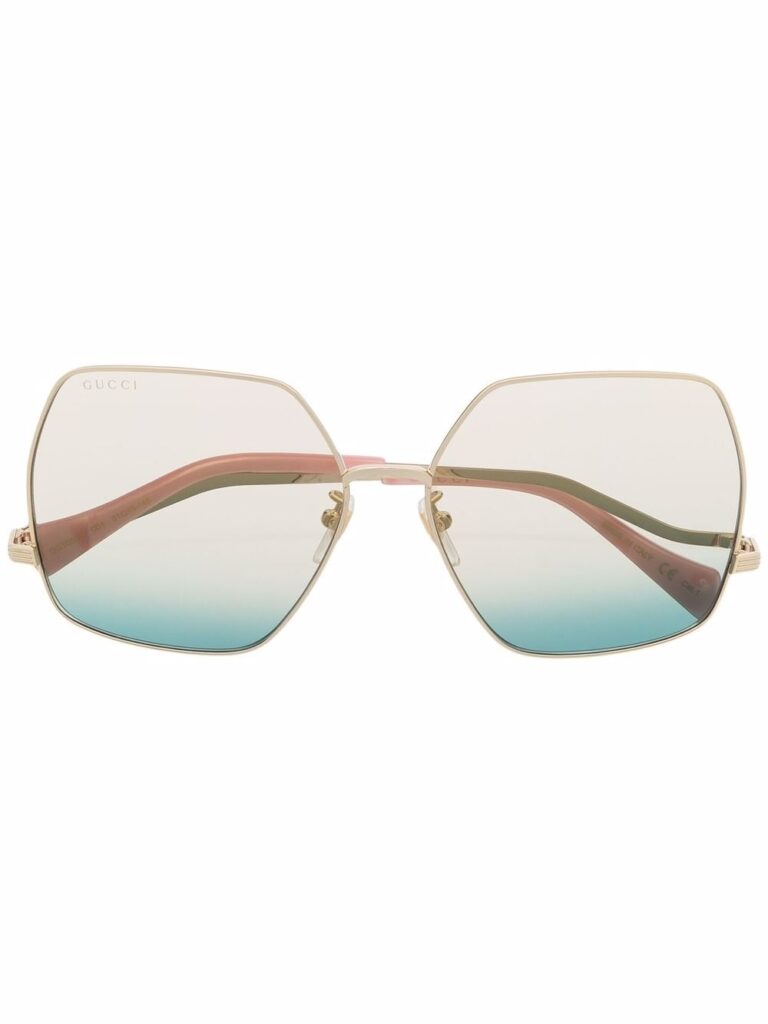 Gucci Eyewear oversize metal frame sunglasses