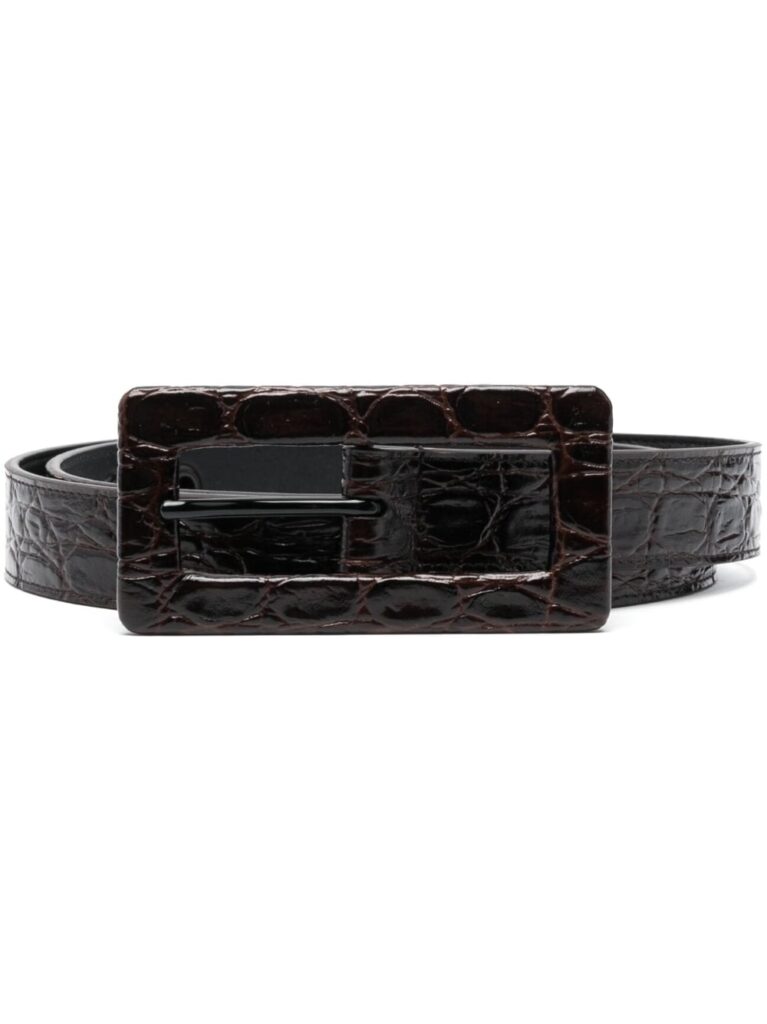 Saint Laurent crocodile-effect leather belt