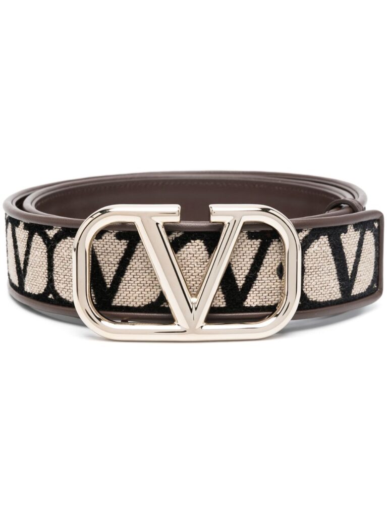 Valentino Garavani VLogo monogram-jacquard belt