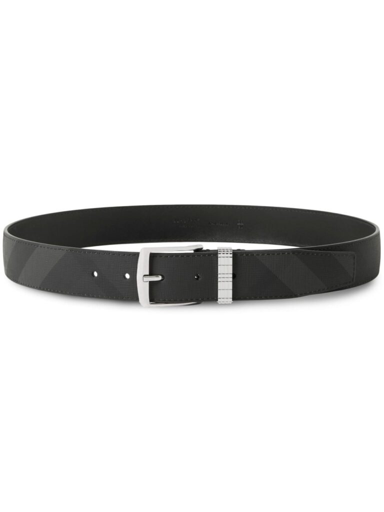 Burberry check leather belt