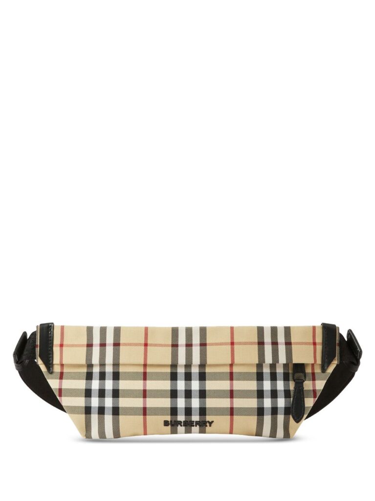 Burberry check-pattern belt bag