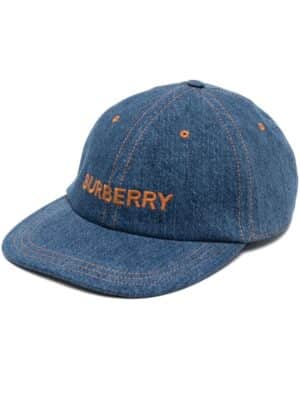 Burberry embroidered-logo denim baseball cap