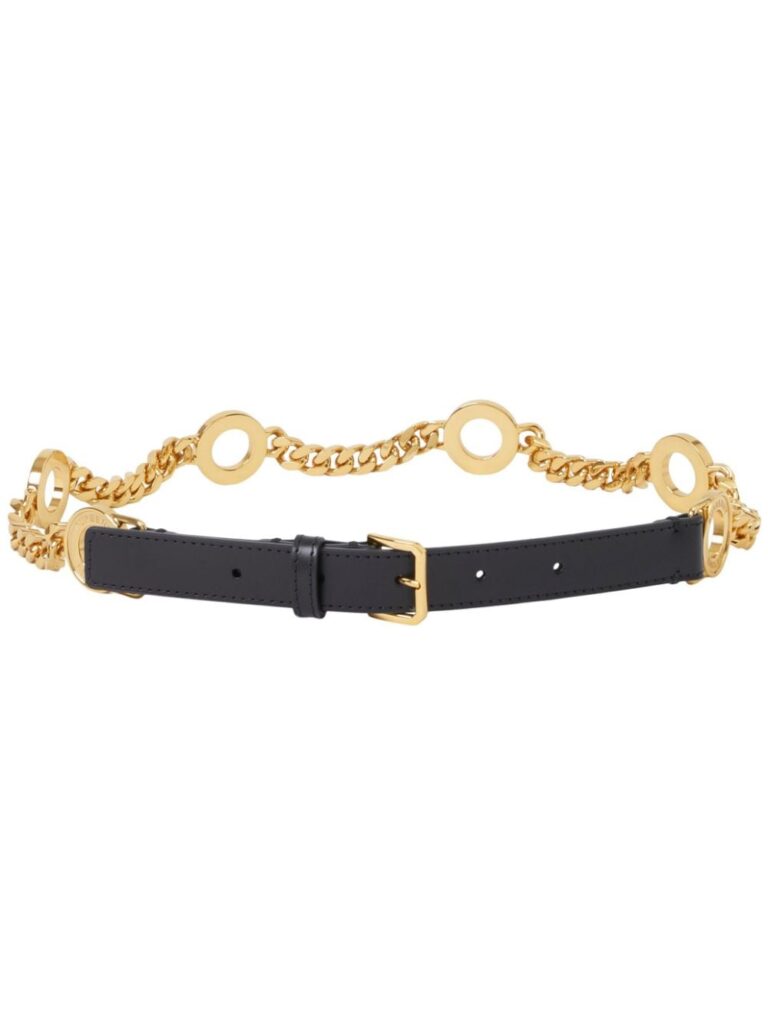 Burberry leather chain belt