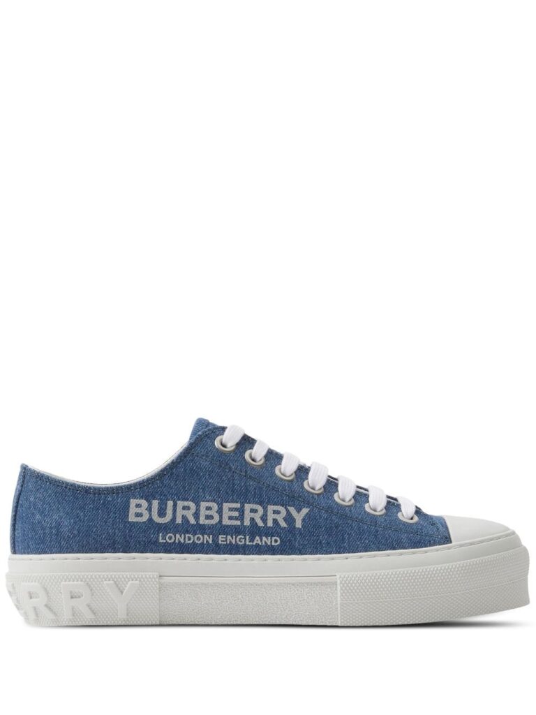 Burberry logo-print denim sneakers