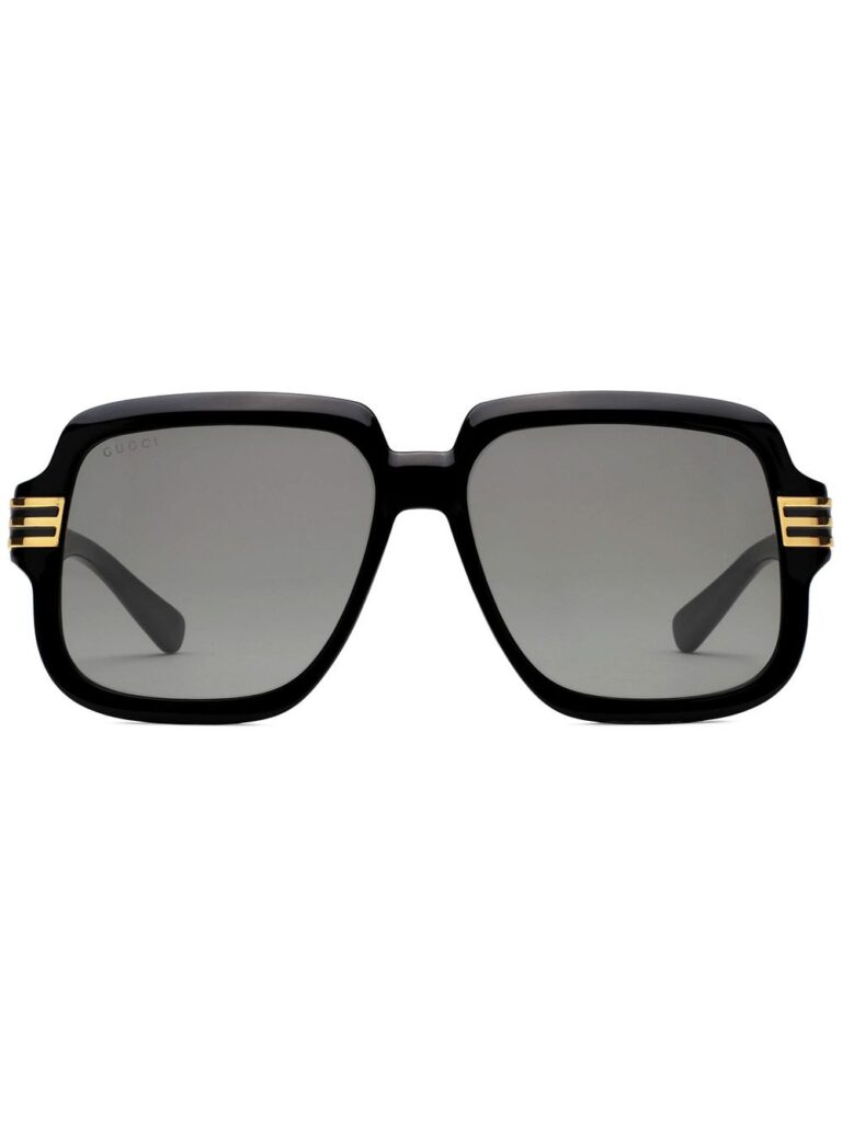 Gucci Eyewear logo print oversized-frame sunglasses