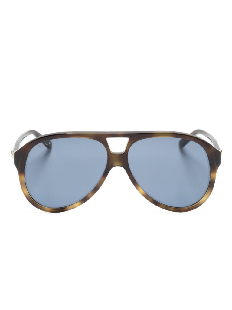 Gucci Eyewear tortoiseshell aviator-frame sunglasses