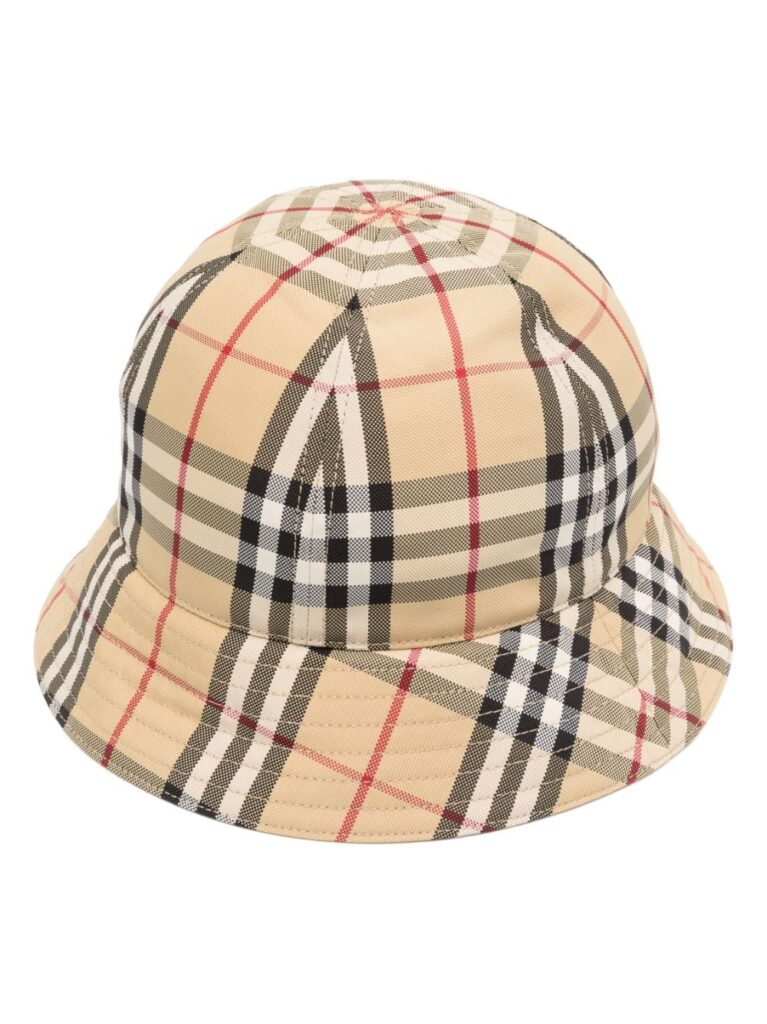 Burberry checked bucket hat