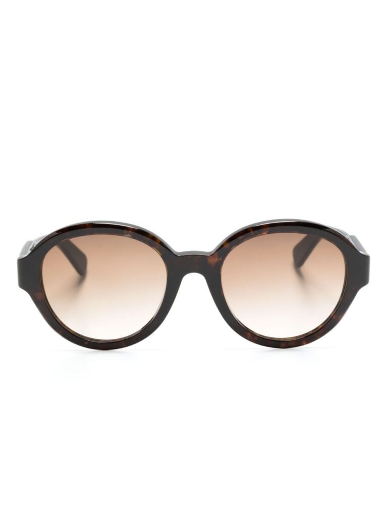 Chloé Eyewear tortoiseshell-effect round-frame sunglasses